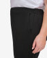 Plus Size Elastic-Back Straight-Leg Pants