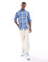 Polo Ralph Lauren icon logo multi check oxford shirt custom fit in blue