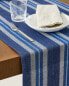 Striped linen table runner