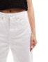 Stradivarius denim jort in white