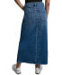 Women's High-Rise Denim Maxi Skirt