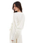 Vero Moda button through chunky rib cardigan in cream