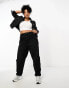 ASOS DESIGN Curve high rise relaxed mom jeans in black