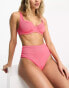 We Are We Wear Tia high waist bikini bottom in cerise pink