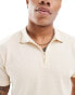 Threadbare pique polo in beige