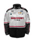 Men's White, Black Austin Cindric Discount Tire Nylon Uniform Full-Snap Jacket