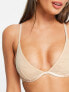 ASOS DESIGN Mila mesh smoothing underwire bra in beige