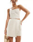 JJXX linen mix skort in beige