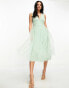 Beauut Bridal midi tulle dress in Sage