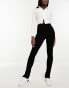 ASOS DESIGN legging with side split in black