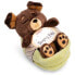 NICI Dog 12 cm Sleeping In Basket Teddy