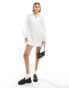 ASOS DESIGN mini dress with oversized collar in white