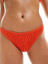 ASOS DESIGN high leg bikini bottom in orange