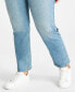 Plus Size High-Rise Straight-Leg Jeans, Created for Macy's