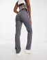 ASOS DESIGN slim cargo with pockets in grey