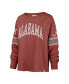 Women's Crimson Distressed Alabama Crimson Tide Allie Modest Raglan Long Sleeve Cropped T-shirt