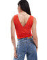 ASOS DESIGN slinky vest top in red