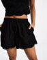 ASOS DESIGN embroidery short in black co-ord