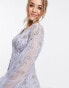 ASOS DESIGN maxi dress with blouson sleeve and delicate floral embellishment