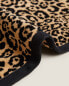 Leopard velour bath towel