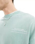 COLLUSION STUDIOS sweatshirt in teal wash co-ord