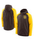 Men's Brown, Gold San Diego Padres Authentic Collection Full-Zip Hoodie Performance Jacket