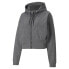 Puma Cloudspun FullZip Training Hoodie Womens Grey Casual Athletic Outerwear 521