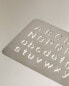 Metal alphabet ruler