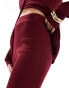 Simmi knitted flared trousers co-ord in burgundy