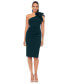 Women's Asymmetric Ruffled Sleeveless Sheath Dress