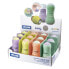 MILAN Display Box 12 Erasers With Pencil Sharpener Sway Pastel