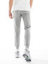 Jack & Jones slim jogger in light grey marl