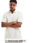 ASOS DESIGN relaxed waffle polo shirt in beige