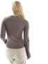 & Other Stories merino wool long sleeve top in brown