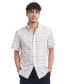 Men's Plaid Short Sleeve Button-Down Shirt