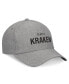 Men's Heather Gray Seattle Kraken Elements A-Frame Leather Strapback Hat