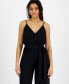 Petite Surplice-Neck Spaghetti-Strap Jumpsuit, Created for Macy's