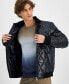 Men's Quilted Full-Zip Faux-Leather Jacket