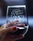 Cheers to 25 Years 25th Anniversary Gifts Stem Less Wine Glass, 17 oz