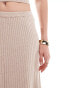 4th & Reckless rib knitted maxi skirt co-ord in camel