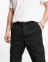 ONLY & SONS slim fit cargo trousers in black