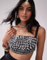 Kanya London jewelled strappy crop top co-ord in black