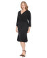 Plus Size Side-Knot 3/4-Sleeve Dress