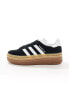 adidas Originals Gazelle Bold trainers in black and white