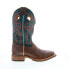 Double H Elliot Square Toe Roper 12" Mens Brown Wide Cowboy Western Boots