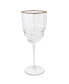 Shaped Bottom Rim Wine Glasses, Set of 6