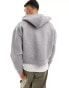 Weekday Simon scuba zip through hoodie in grey melange