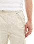 Selected Homme relaxed fit crop trousers in cream