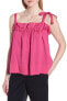 Lewit 152436 Women's Tie Strap Silk Camisole Blouse Pink Sz. Small