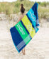 Neon Tiles Oversized Beach Towel